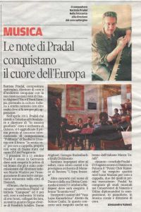 Le note di pradal conquistano il cuore dell'Europa